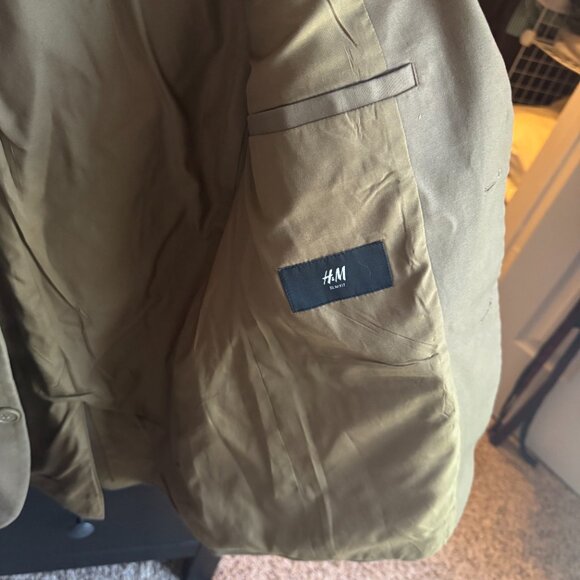 H&M Tan Suit Jacket/Blazer - Picture 2 of 3